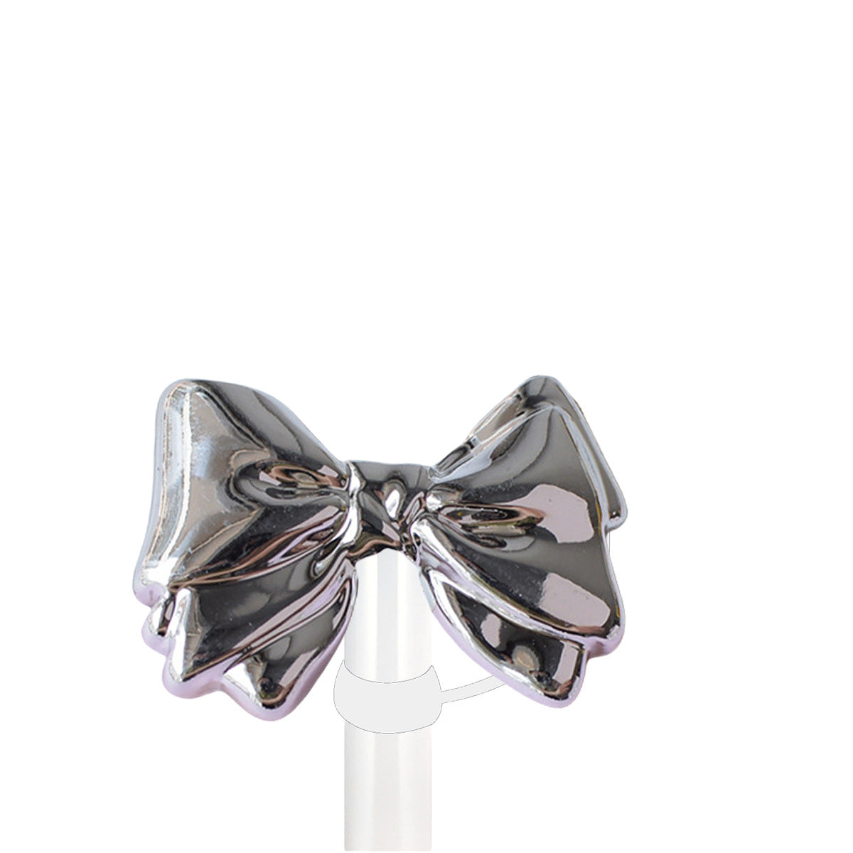 Wholesale 5pcs/pack 10mm Electroplated Metal Pink Diamond Series Straw Cap